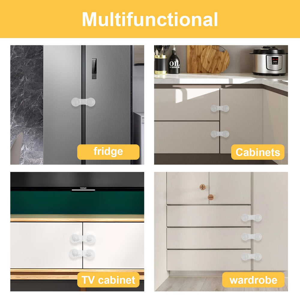Leikedun adhesive cabinet locks for pet-proofing and kid safety