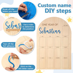 Leinuosen DIY name felt letters set with uppercase lowercase and common letters