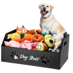 Leinuosen large dog toy bin with front paw pattern showcases sturdy storage and decorative appeal.