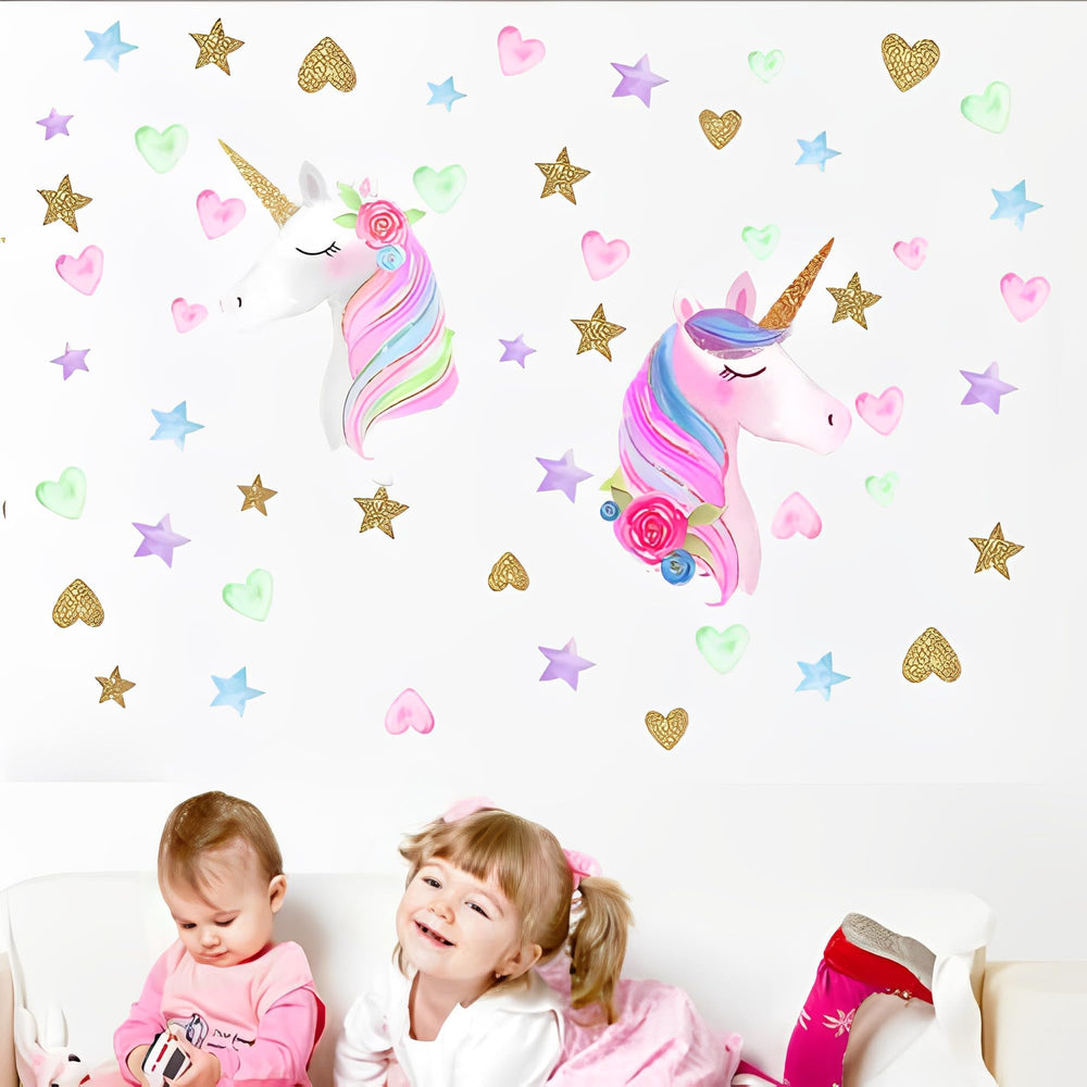 LEISENOR unicorn wall decal little girl design: playful art for wall display.