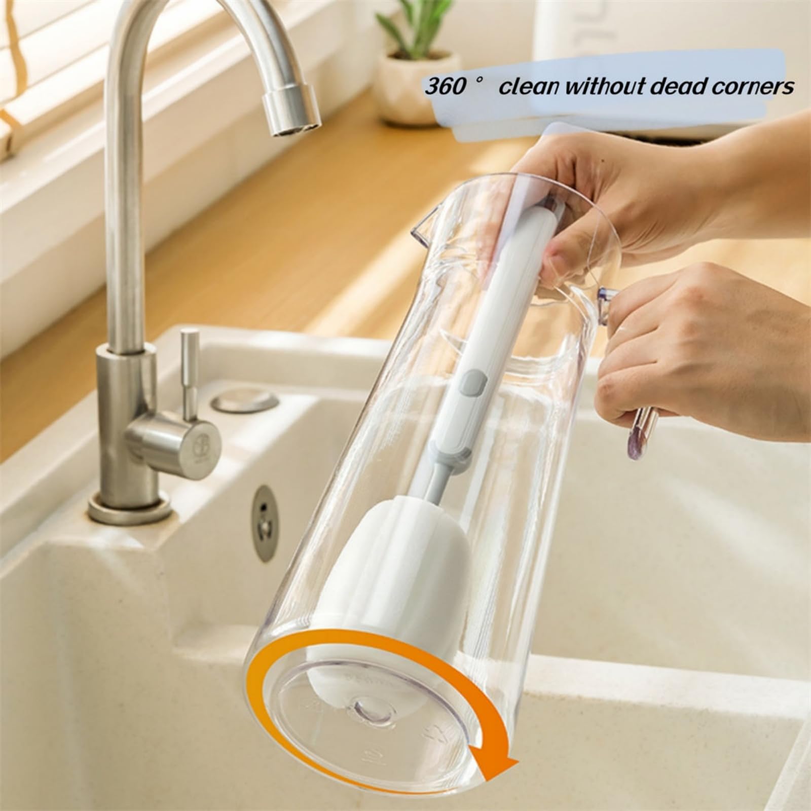 Leixterich cup-cleaner sponge-brush with high-density sponge for gentle scrubbing.