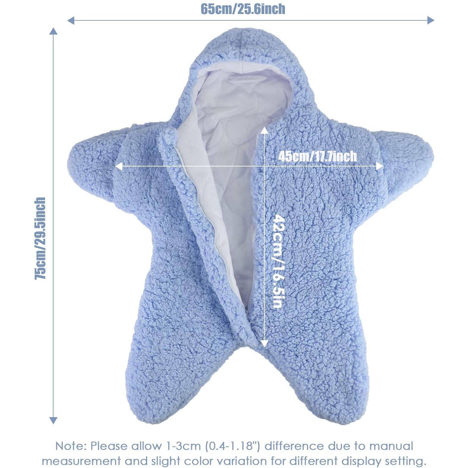 Lekad starfish invisible zipper enables easy changes and warmth