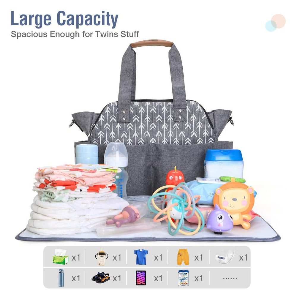 Lekebaby Diaper Bag Tote hospital/travel-ready design for baby gear