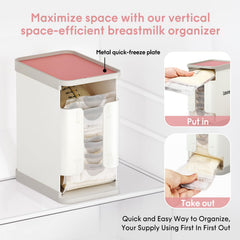 Lelife Freeze Organizer interior with dual slots accessible for easy bag insertion.