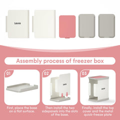 Lelife Freeze Organizer vertical design view improves freezer organization and quick access.