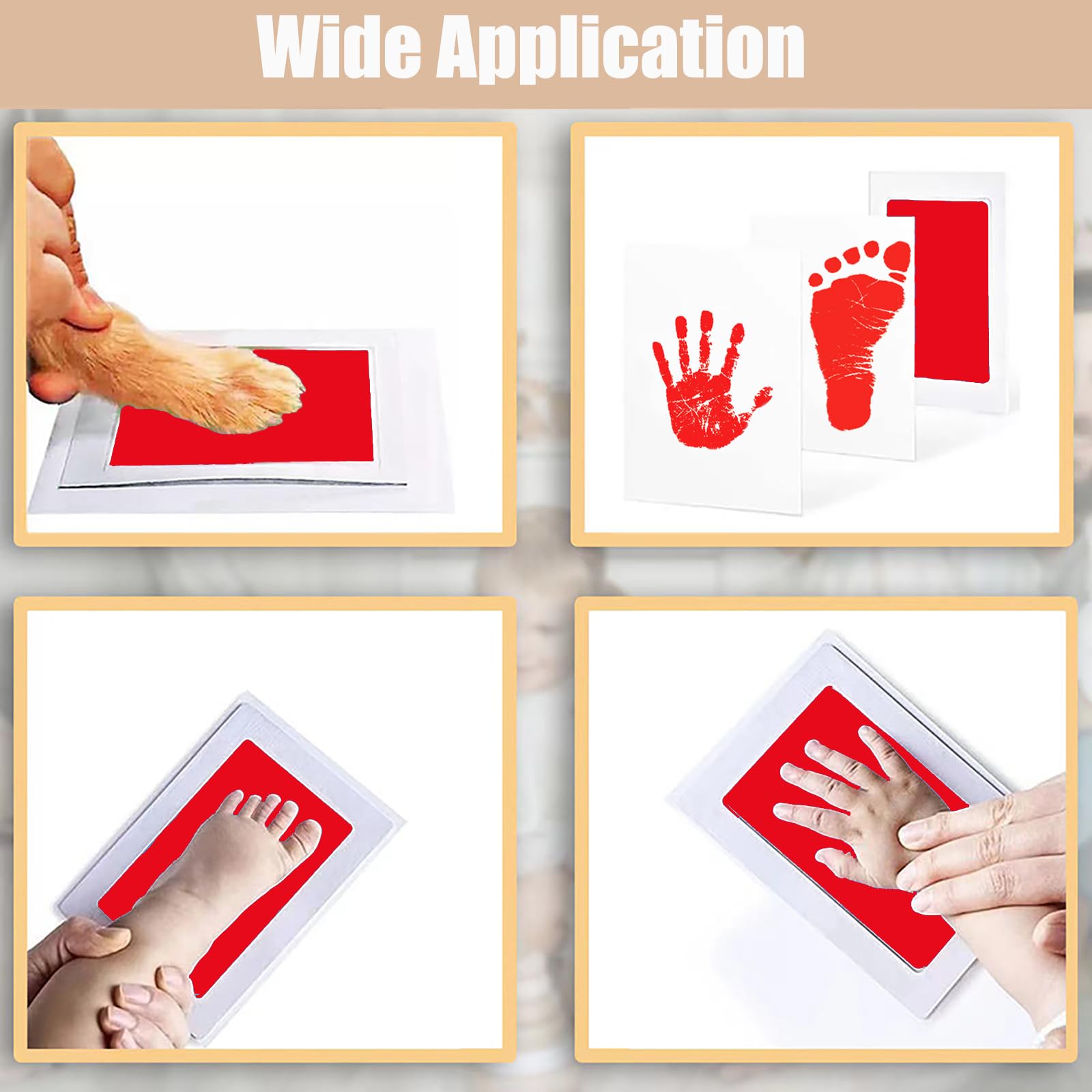LelonHo inkless kit contents red includes four pads and eight imprint cards