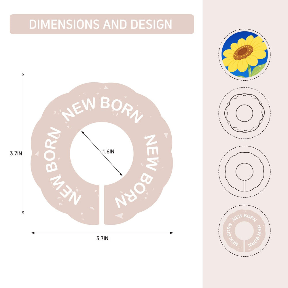 LEMBANG baby clothes dividers with pre-printed size labels aid quick organization