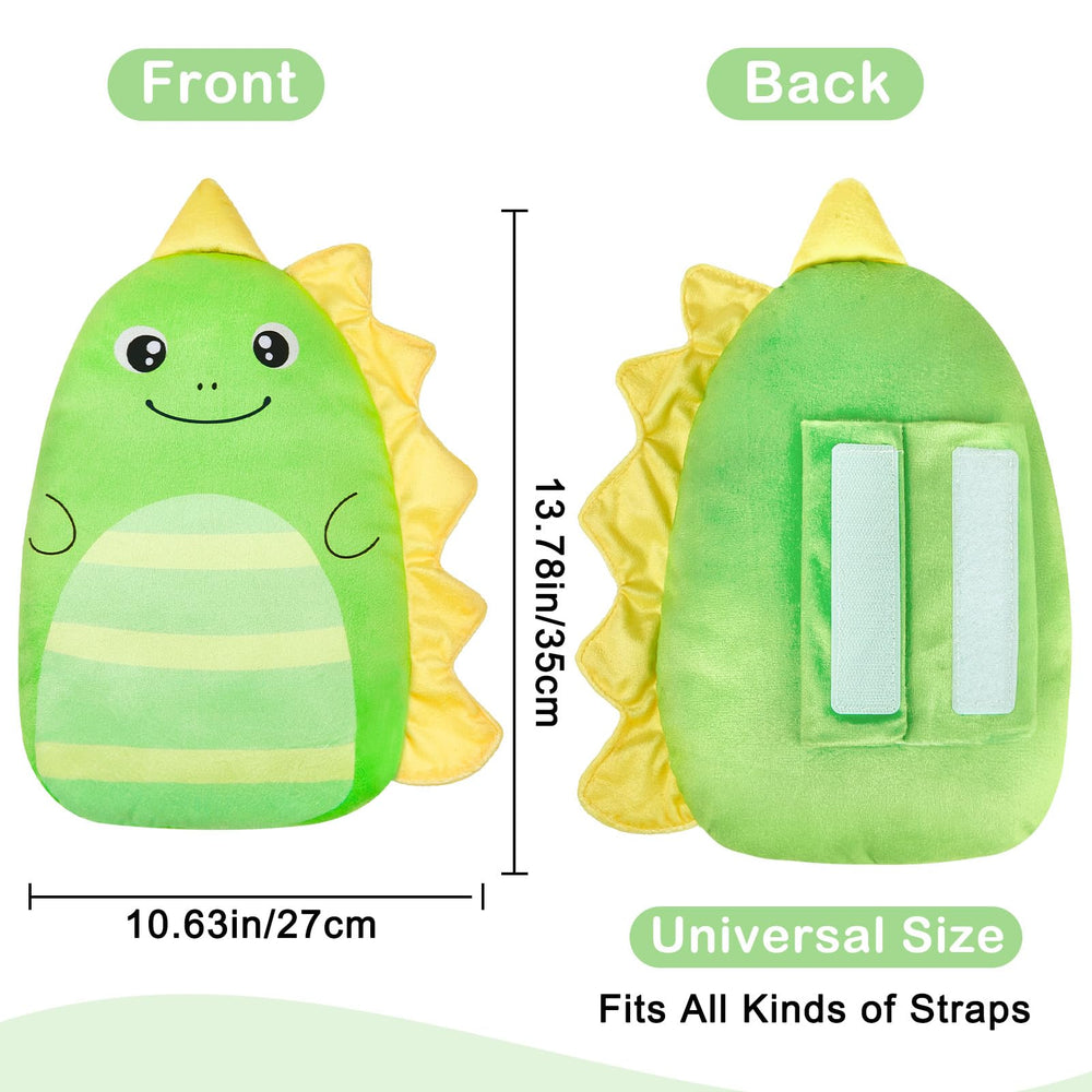 Lemmeko Seat Belt Cover Pad in use on backseat supports head during naps.