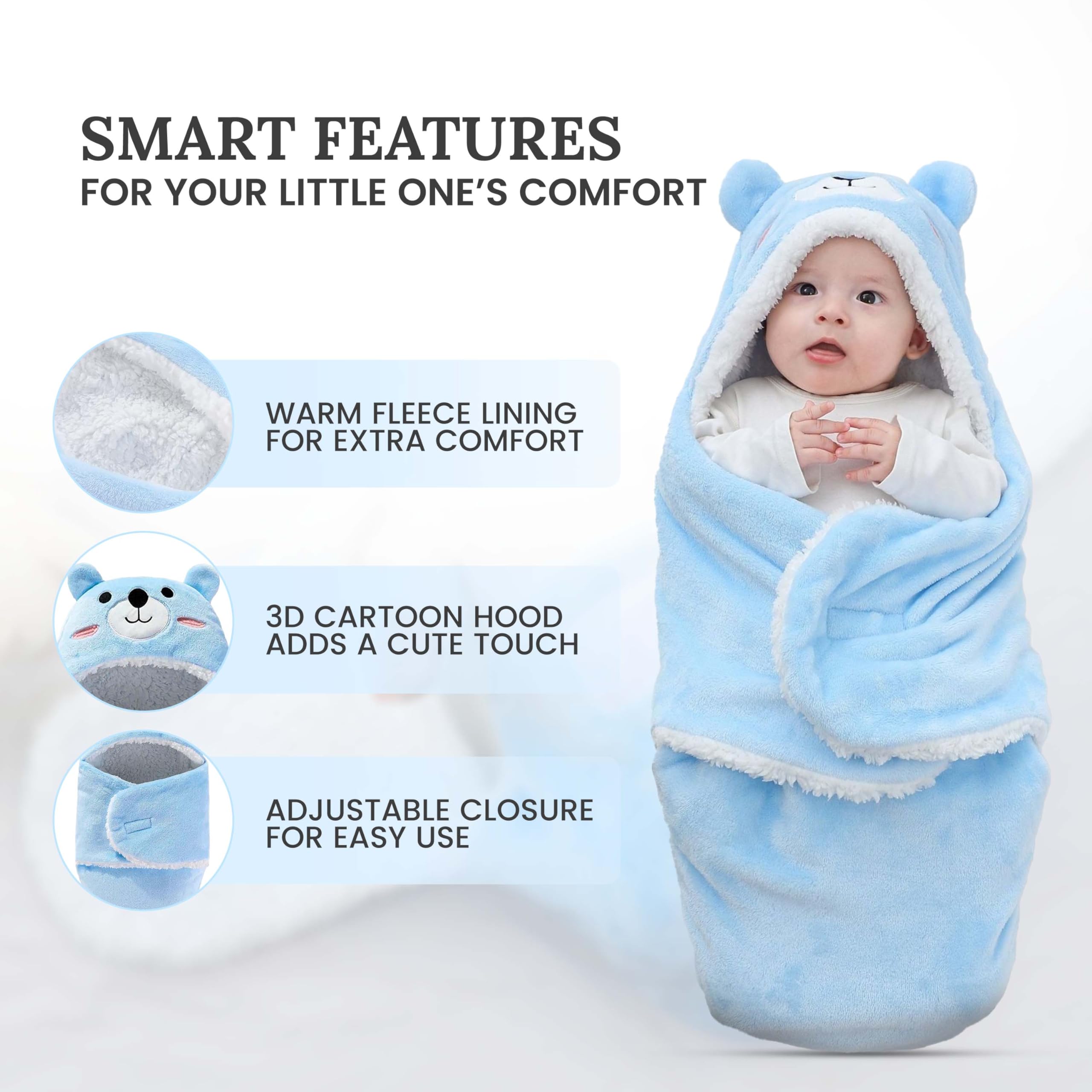 Lemon Prime swaddle with Velcro wing fasteners for secure, adjustable fit.