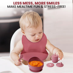 Lemon Prime crab bowl demonstrates stable, spill-resistant feeding during mealtime.