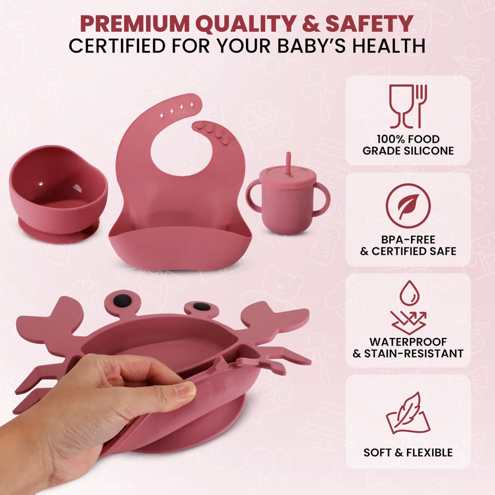 Lemon Prime spoons blend wooden and silicone for gentle gums.