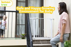 Lemon tree Baby Gate self-closing hinge auto-closes after passage for smooth exits