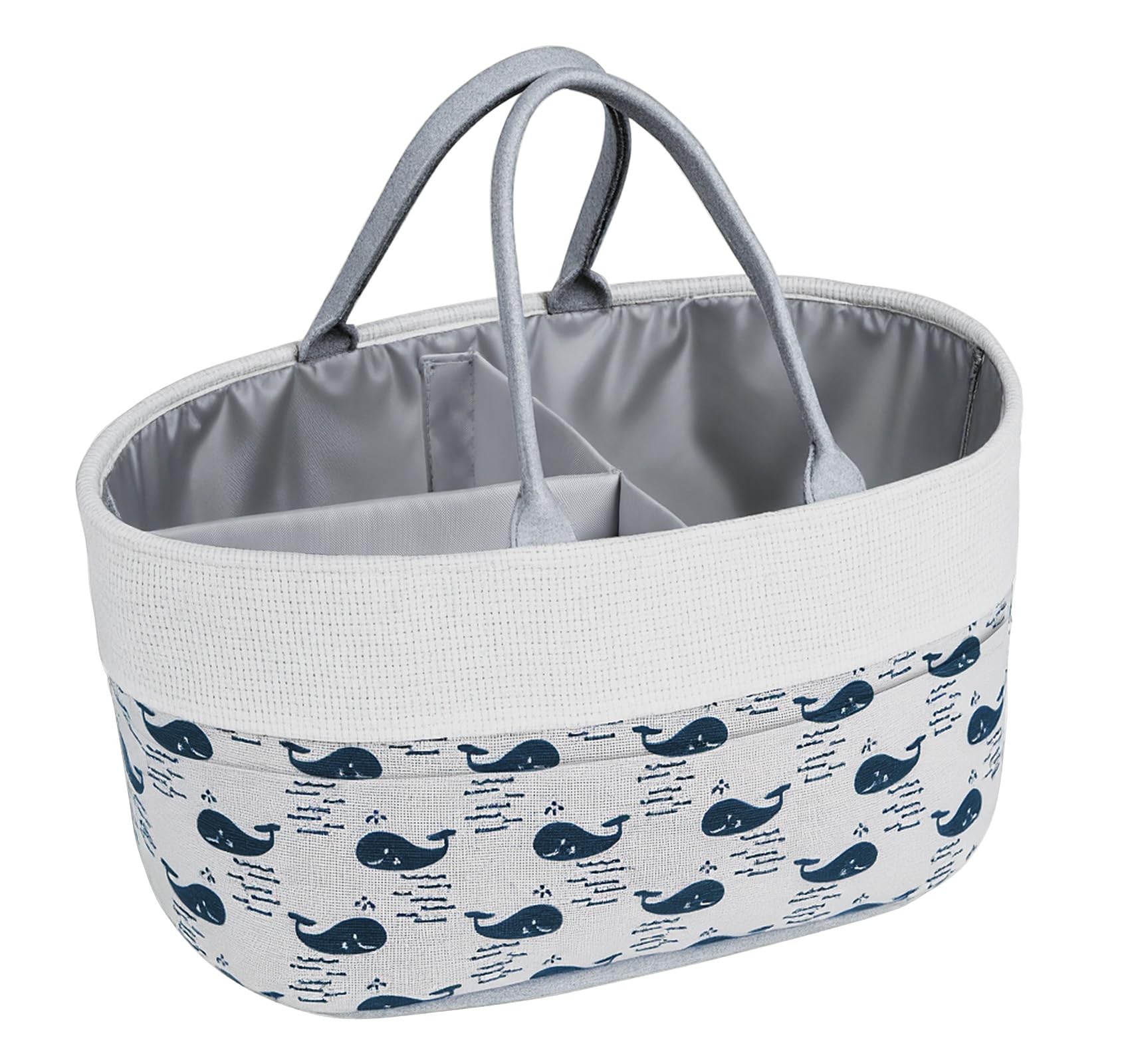 Lemonfilter Baby Diaper Caddy with six exterior pockets for quick access