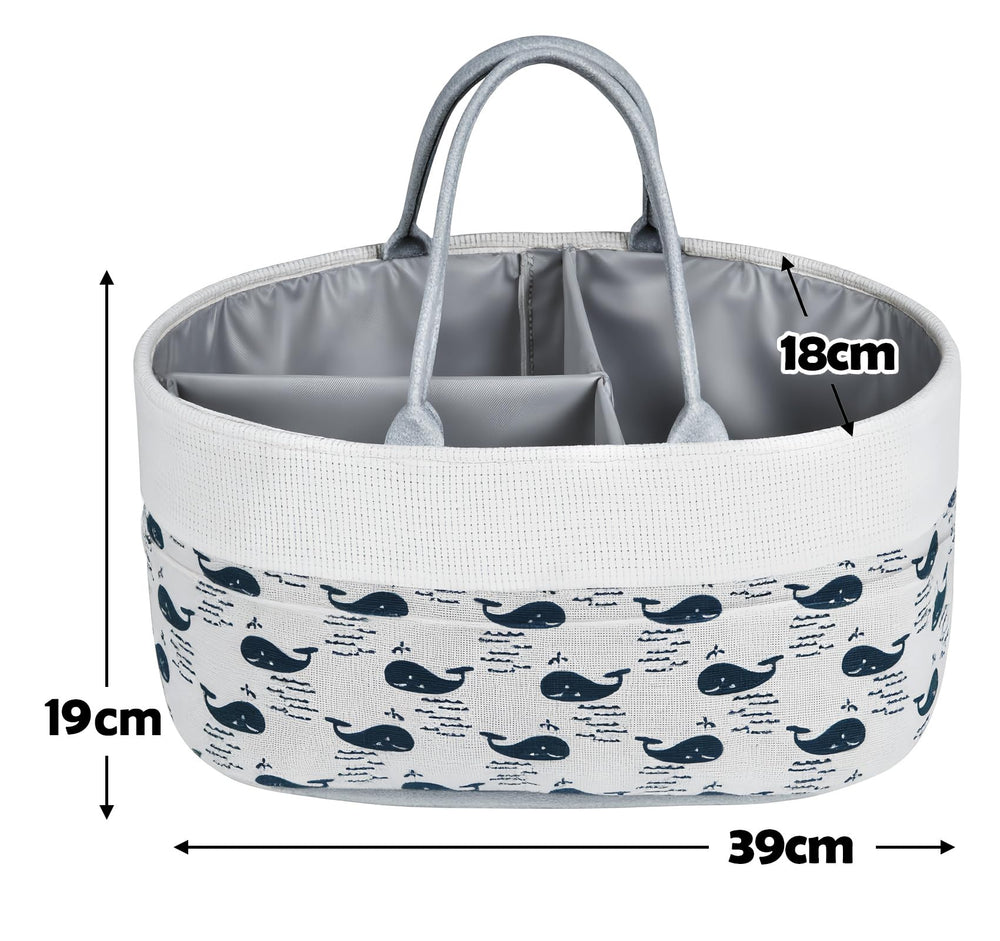 Lemonfilter diaper caddy with removable divider for flexible organization
