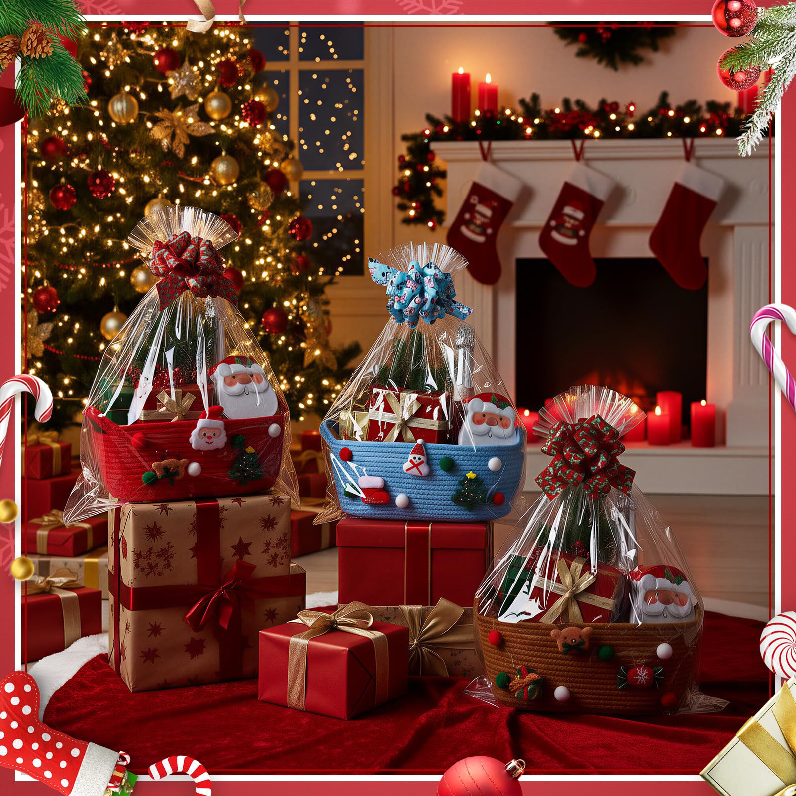 LemonRoad plush Christmas ornaments bring soft touches to decorate baskets and trees.
