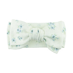 LemonSpace knotted double bows on soft cotton headwrap for gentle daily wear