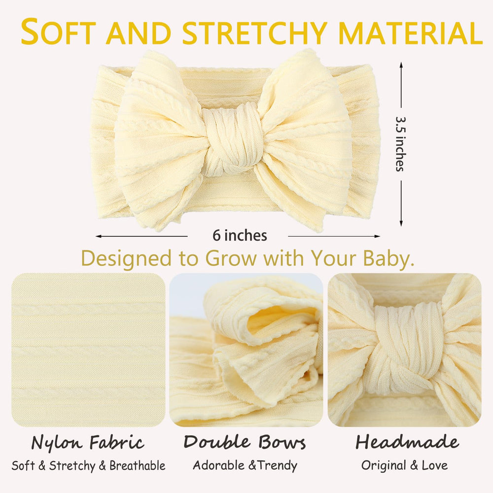 LemonSpace baby bow three-color packaging shows versatile styling options.