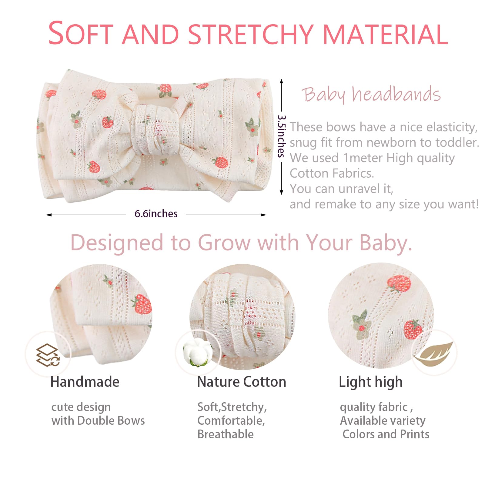 LemonSpace strawberry-print headwrap on toddler, ready for family photos and occasions.