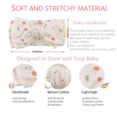 LemonSpace strawberry-print headwrap on toddler, ready for family photos and occasions.