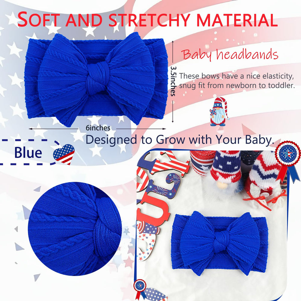 LemonSpace blue knot-detail baby bows elevate outfits with a cute accent