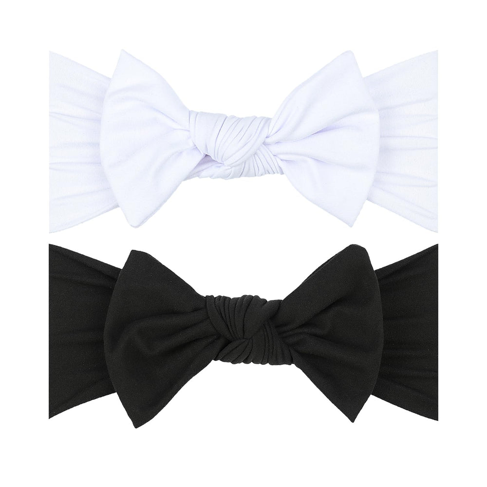 LemonSpace bow-headband closeup showing soft stretchy fabric and secure fit.