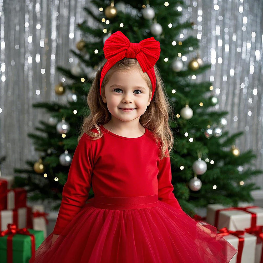 LemonSpace baby headband red complements outfits, ideal for newborns and toddlers.