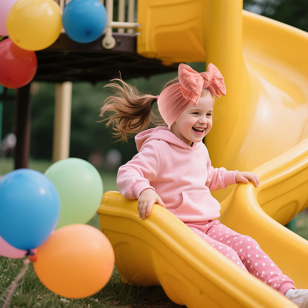 LemonSpace handmade bow on newborn highlighting breathable fabric and skin-friendly design.