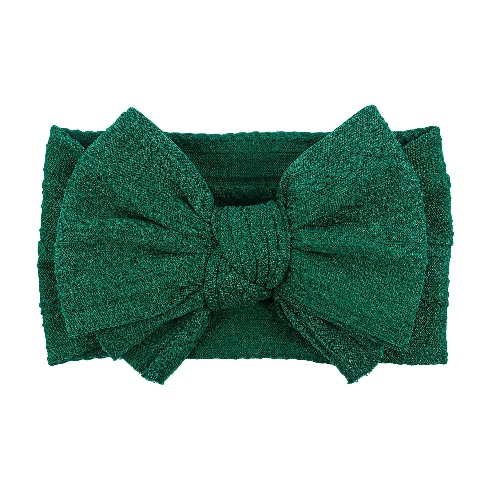 LemonSpace green headband closeup highlighting soft comfort for baby