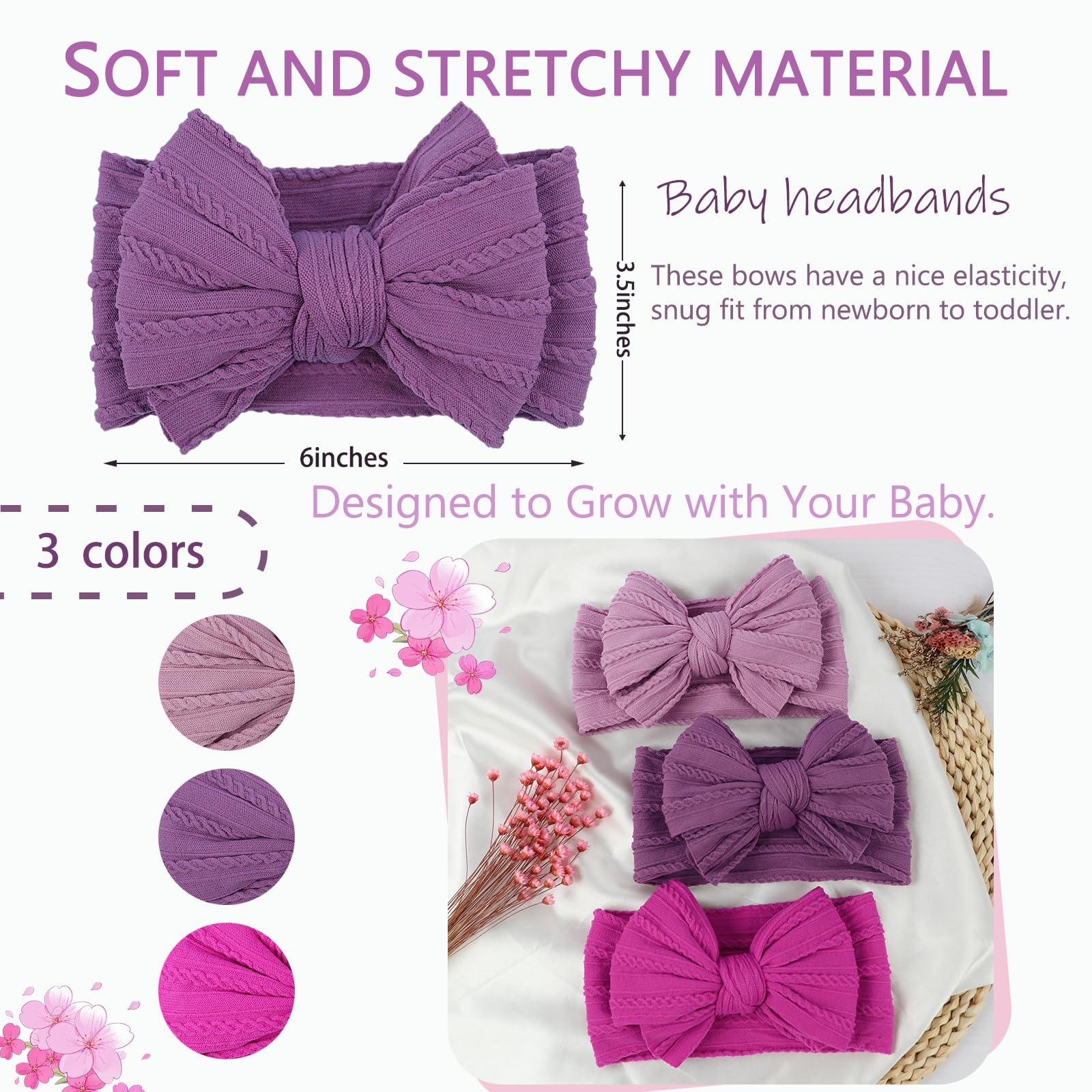 LemonSpace newborn portrait ready headband adds charming accessory to photos.