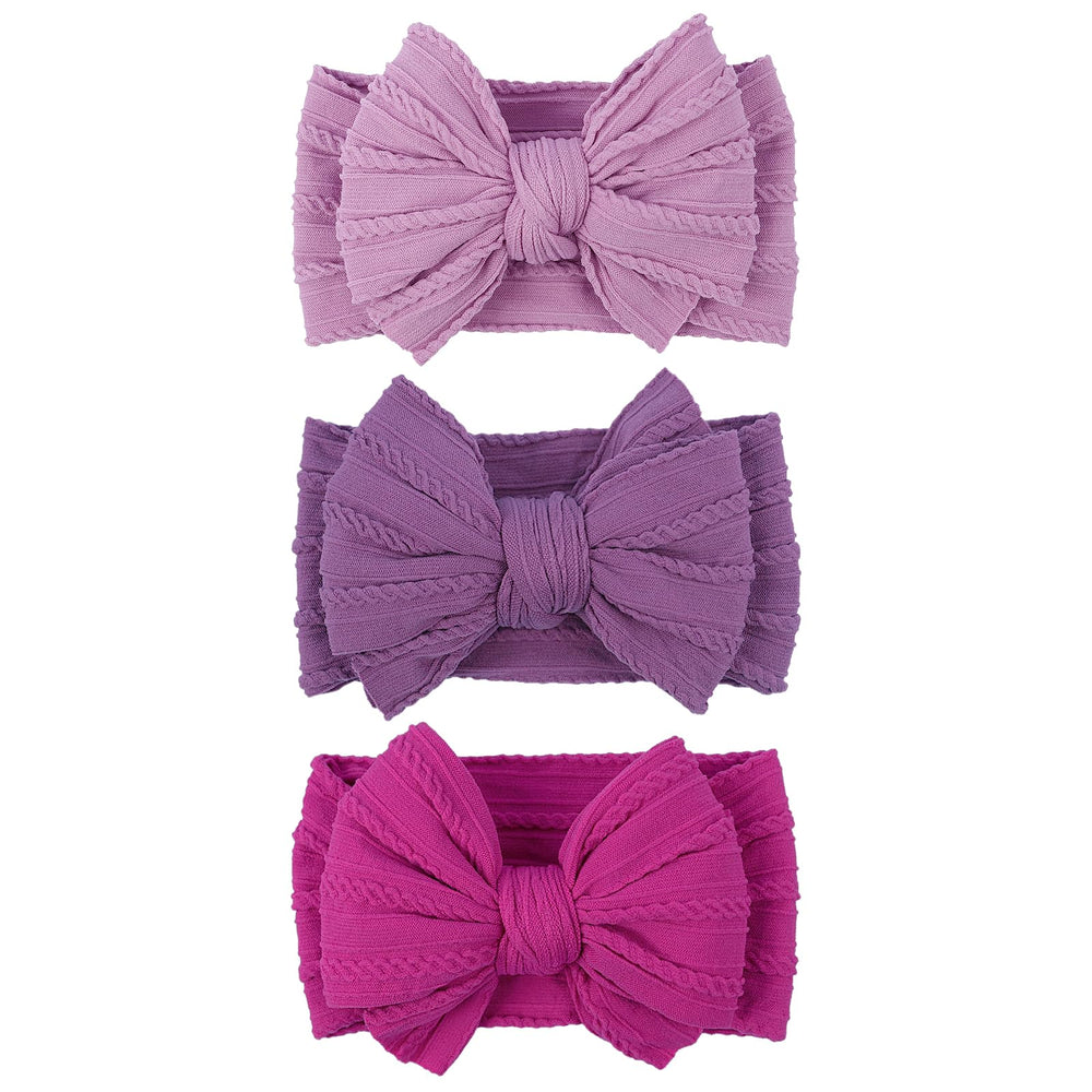 LemonSpace headband purple worn by baby for cute everyday outfits and comfortable fit.
