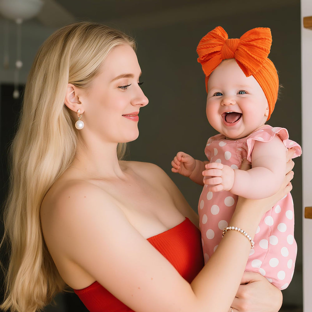 LemonSpace orange baby bow on outfit showcases versatile seasonal style