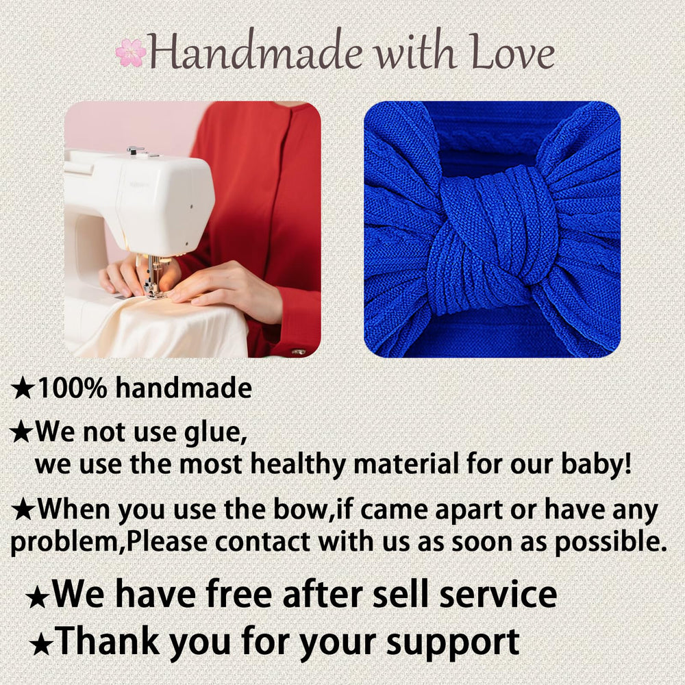 LemonSpace blue knot-bow headband packaged in a single blue color