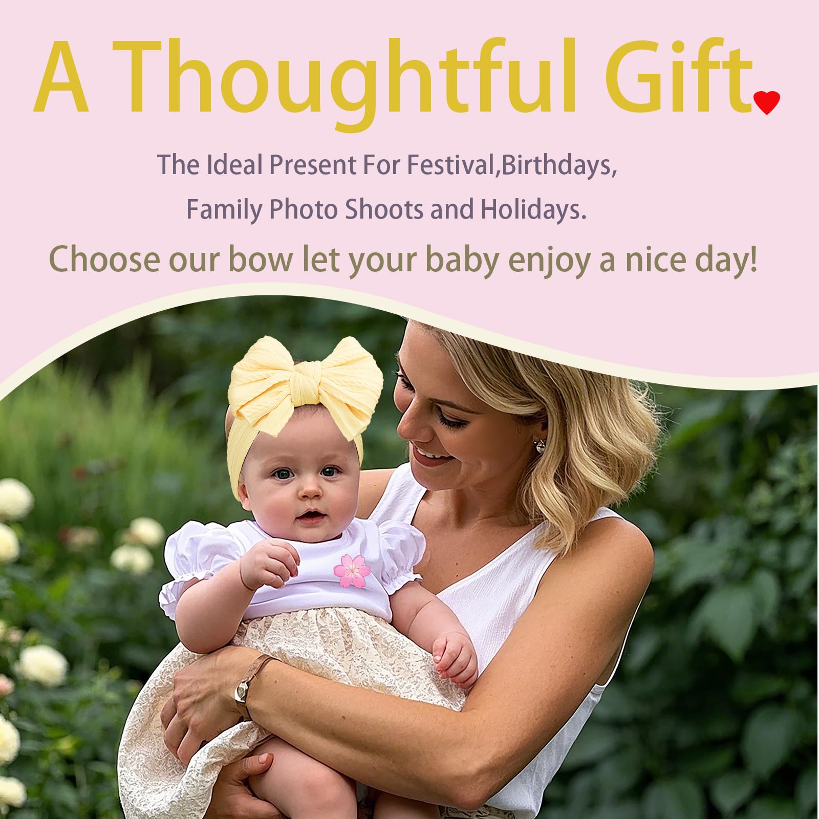 LemonSpace soft breathable material bow suited for newborns through toddlers.