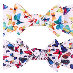 LemonSpace stretchy bow headband adapts as baby grows