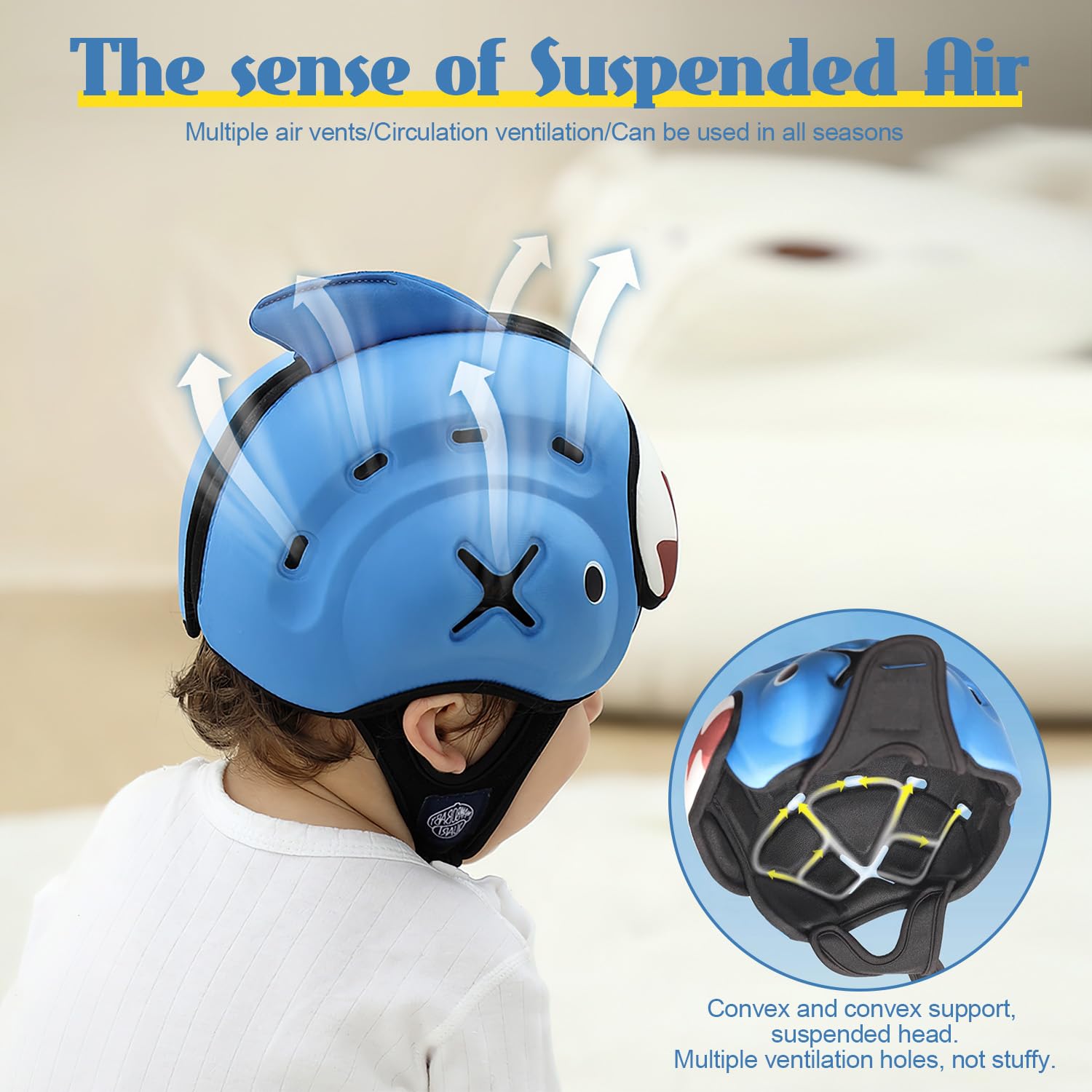 Lemrok MamboBaby 360-degree chin strap keeps helmet secure during active play.
