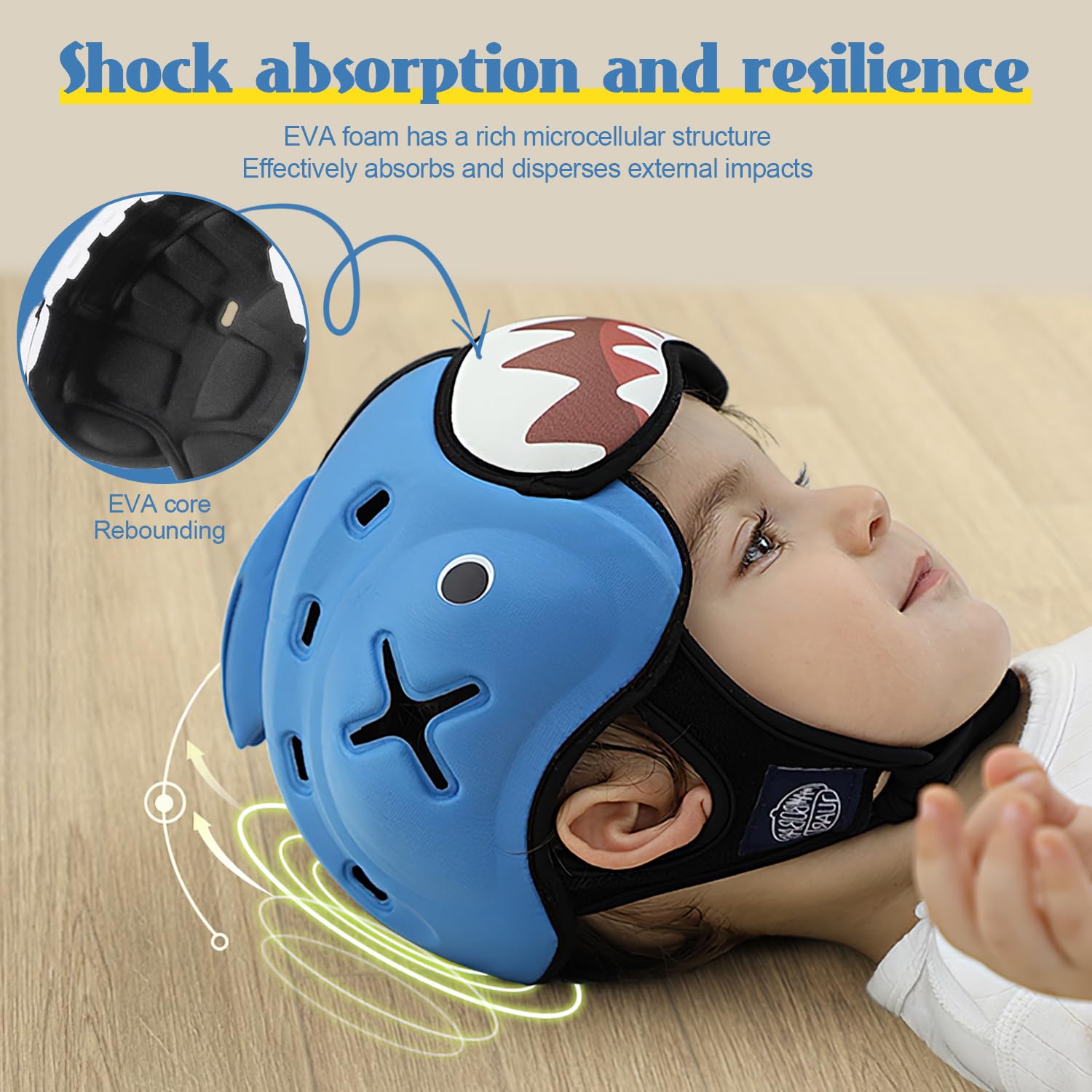 Lemrok MamboBaby growth-range 40-52cm ensures adaptable head protection.
