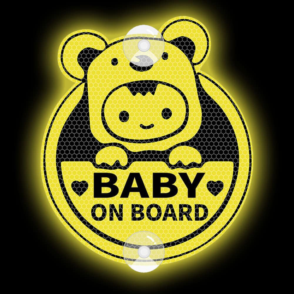 Leniutor Koala Baby On Board front view boosts car visibility for quick safety notice