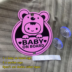Leniutor Koala On Board sign with suction cups mounts securely on car windows
