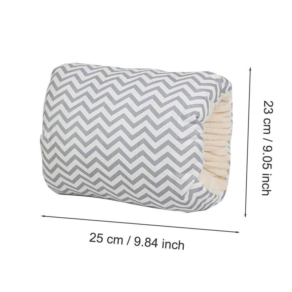 LENOTEX grey fine stripe design nursing pillow adds style and function