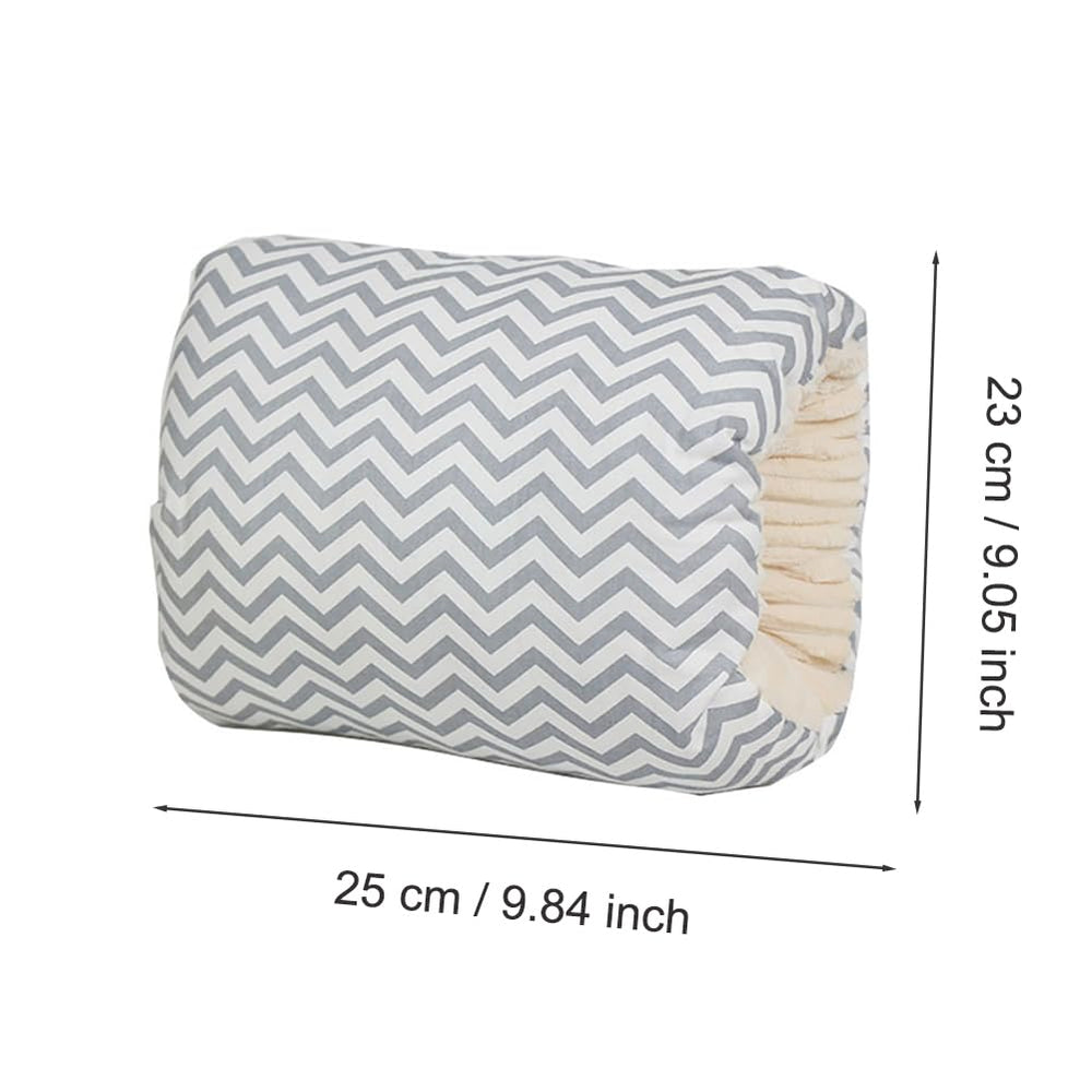 LENOTEX grey fine stripe design nursing pillow adds style and function