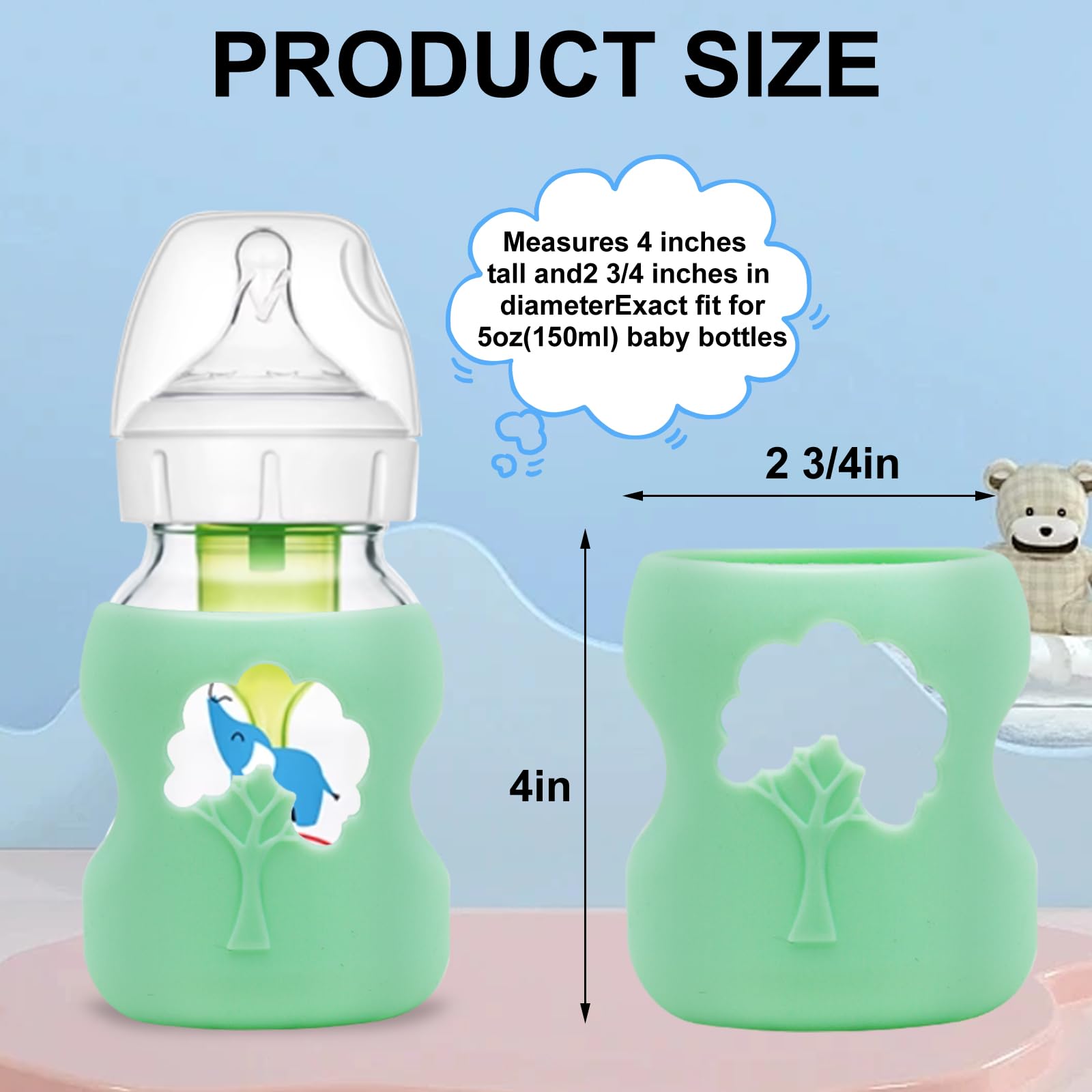 Lenpestia bottle sleeve provides insulation and durable silicone to maintain safe handling.