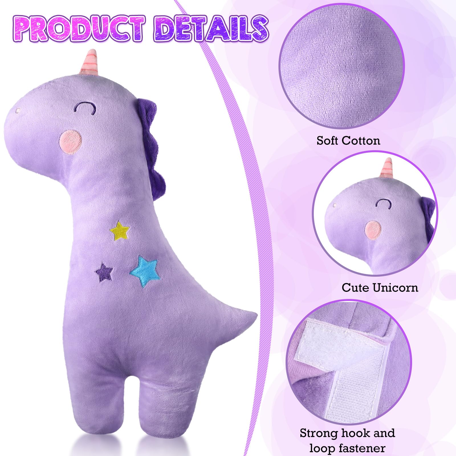 Lenwen seatbelt pillow back strap closure enables easy installation.