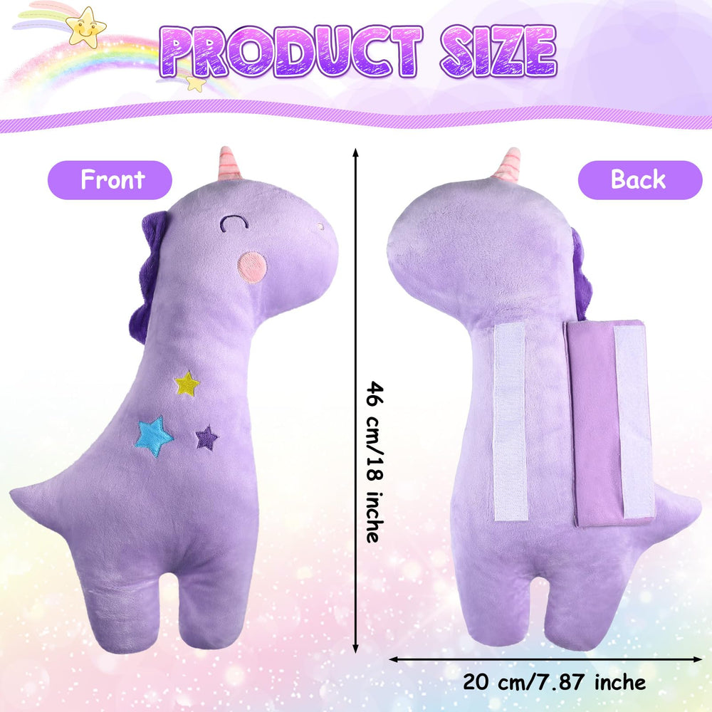 Lenwen seatbelt pillow purple pattern close-up highlights soft fabric.