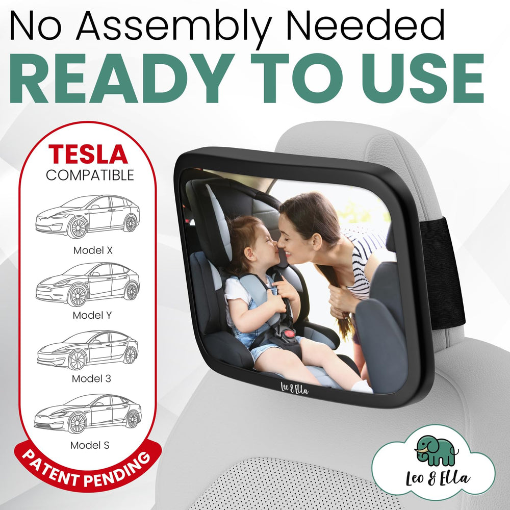 Leo & Ella secure mount endures bumpy roads for stable rear view during drives.