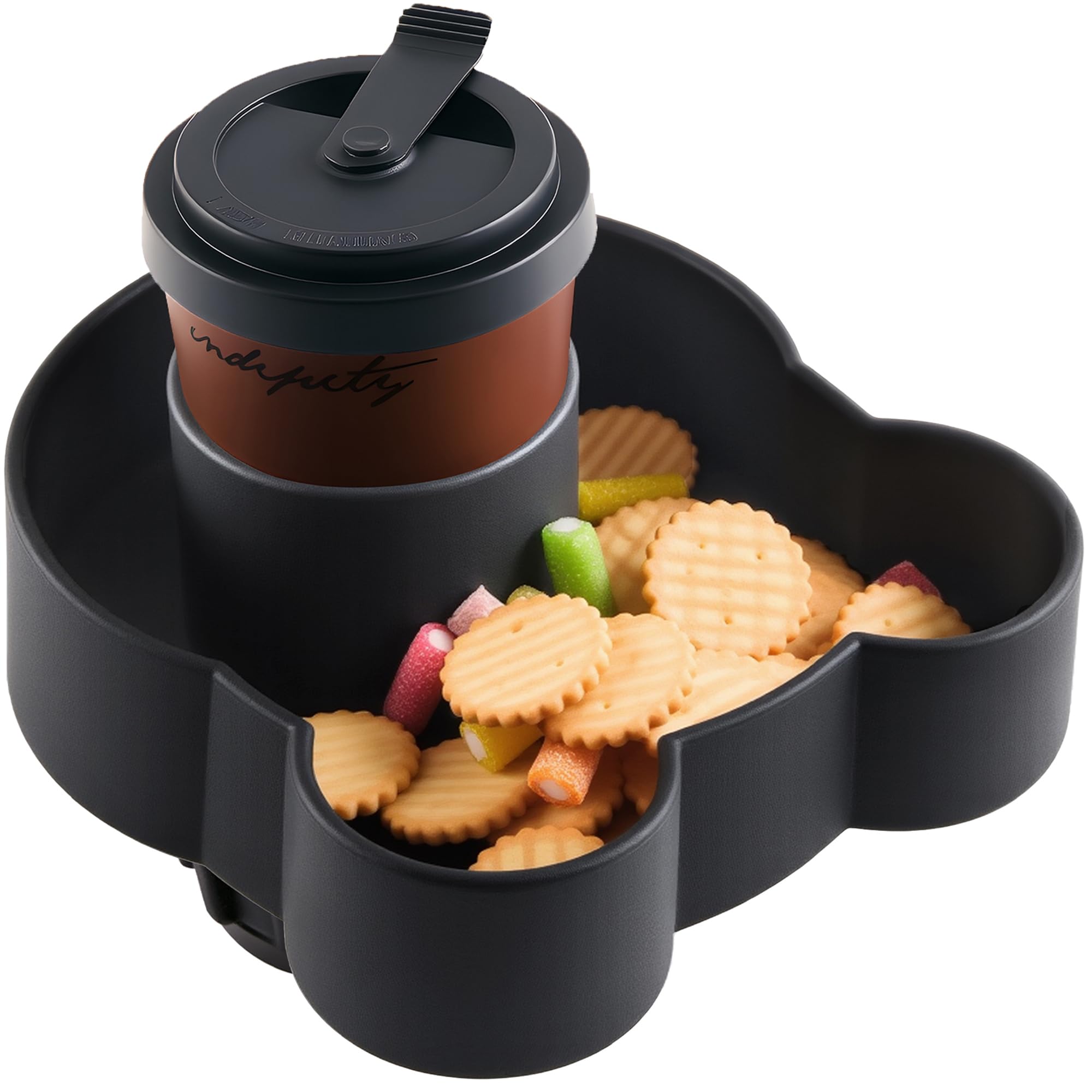 LEORAY car seat snack tray silicone with bear design keeps snacks organized on road trips