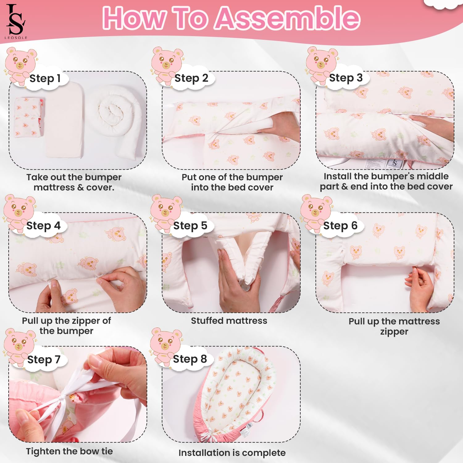 LEOSOLE vacuum-packed delivery arrives compact and fluff-ready