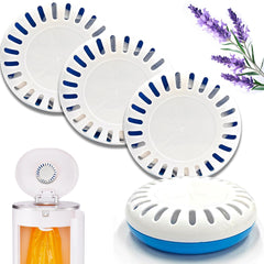 LeoTube lavender odor eliminator pack showing compact cartridges for diaper pail odor control.