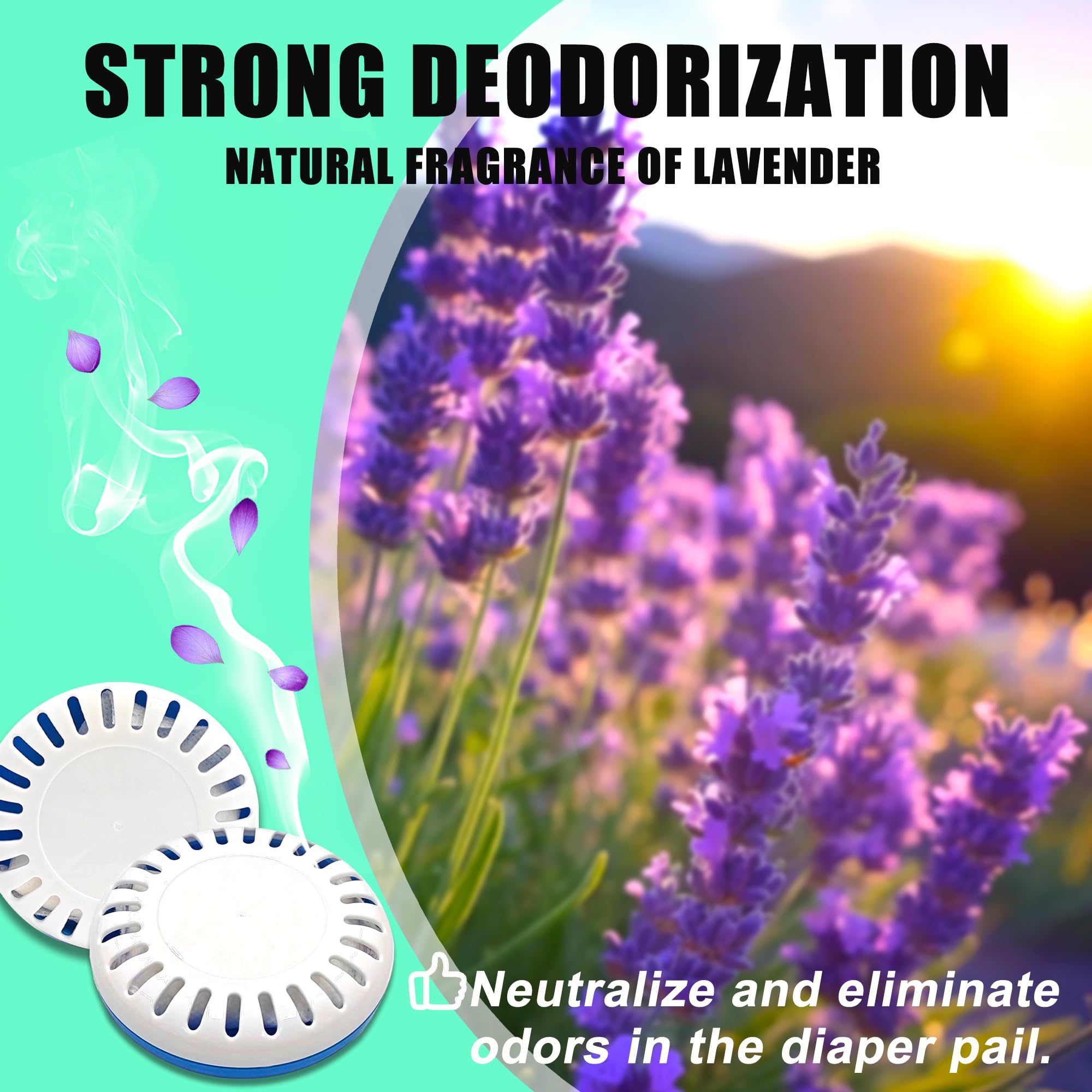 LeoTube lavender-scented closeup emphasizes soothing fragrance during diaper changes.