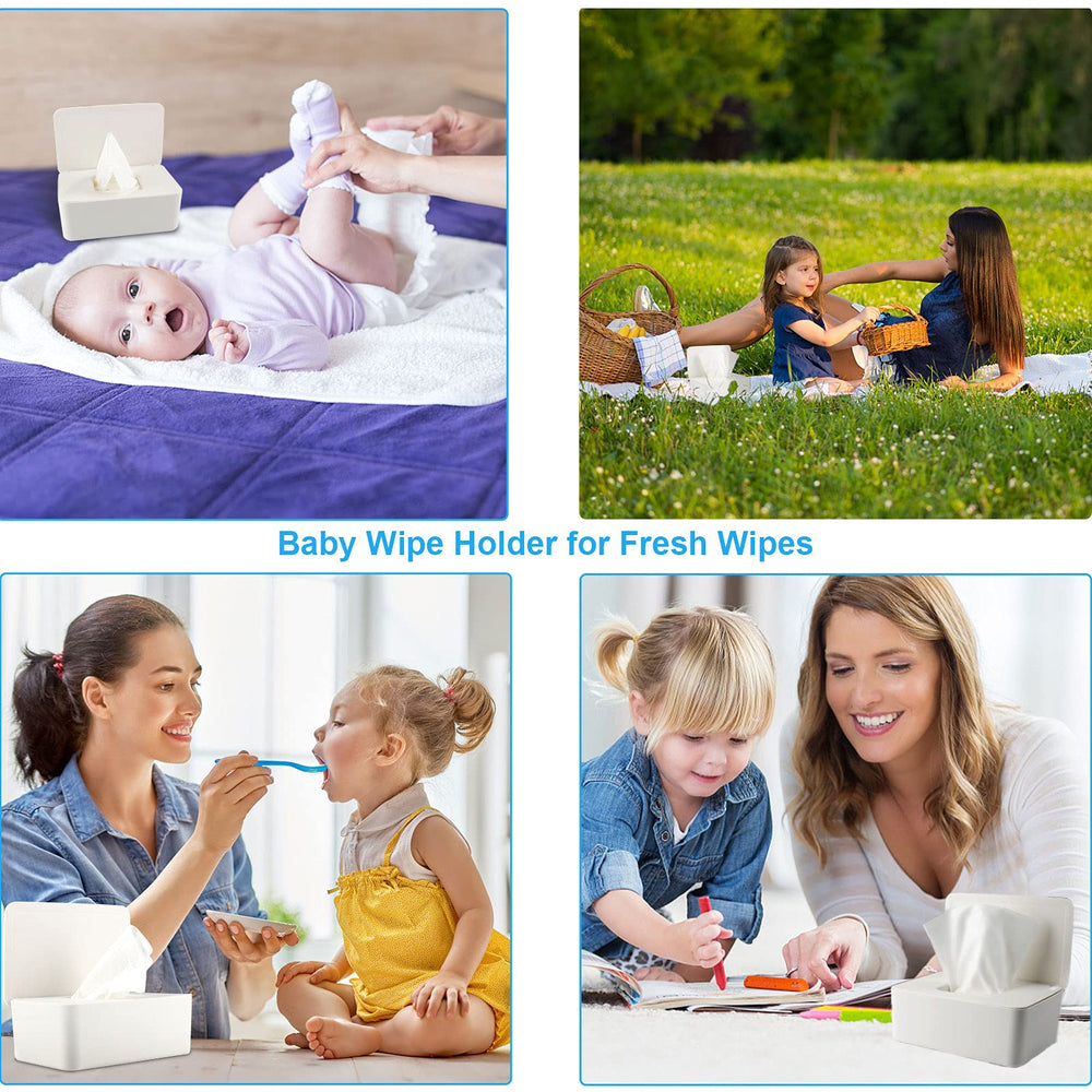 LEQXGO wipes dispenser bottom with non-slip feet on a clean surface