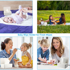 LEQXGO wipes dispenser bottom with non-slip feet on a clean surface